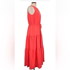 Magenta Calvin Klein Tiered Maxi Dress